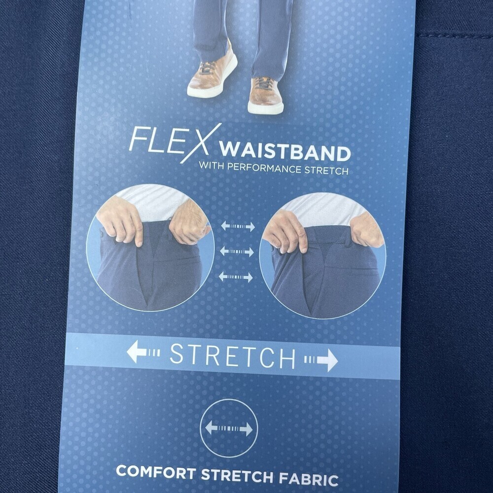 Greg Norman Men's 32 x 32 Performance Pants Blue Microfiber a2137 - Picture 3 of 5